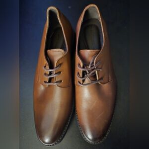 Express Brown Leather Loafers Sleek Design